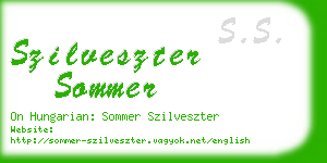 szilveszter sommer business card